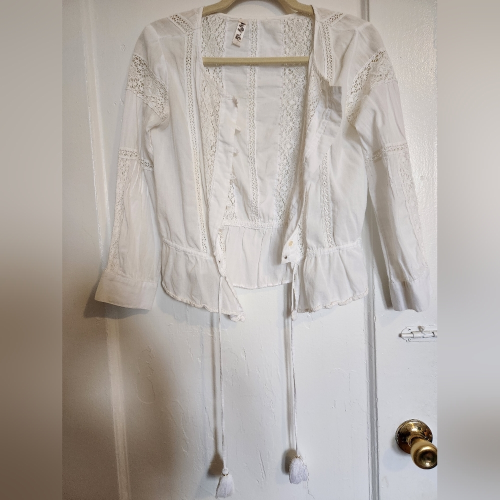 Lovestackfancy White Lace Top
